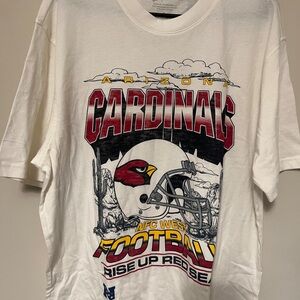 NFL White Team Apparel Graphic Tee with Gray Interior Print